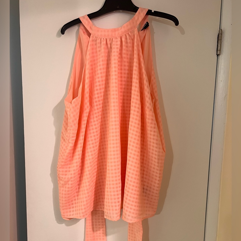 Torrid Pink Plaid Print Sleeveless Top